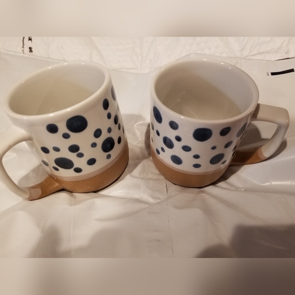 2 Comfify Large Ceramic Polka Dot Mugs - 3 Size Circles - Picture 1 of 13